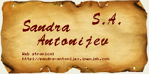 Sandra Antonijev vizit kartica
